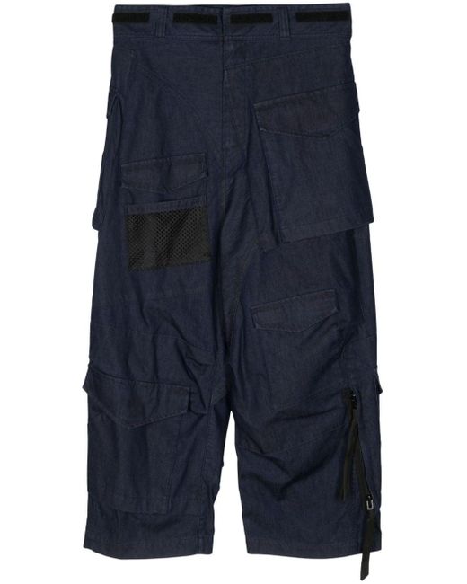 Junya Watanabe Blue Wide-leg Cargo Trousers for men