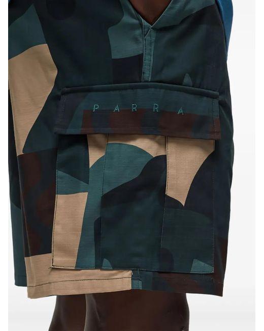 by Parra Shorts Met Abstracte Print in het Green