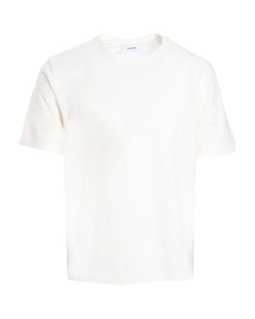 Lardini White Crew-Neck Short-Sleeve T-Shirt for men