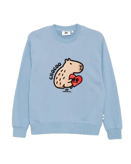 Chocoolate Blue Logo-Printed Sweatshirt
