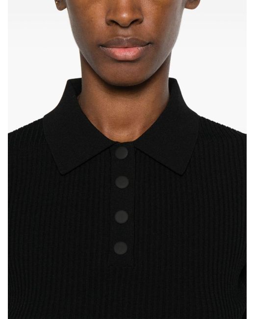 Ribbed polo shirt di Theory in Black