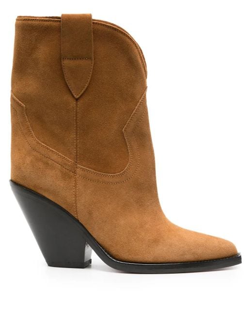 Isabel Marant Brown Leyane 90Mm Suede Boots