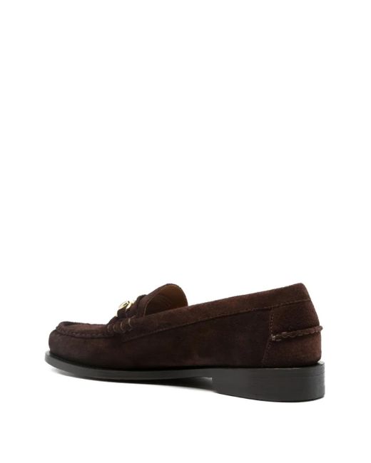 Sebago Brown Horsebit Suede Loafers for men