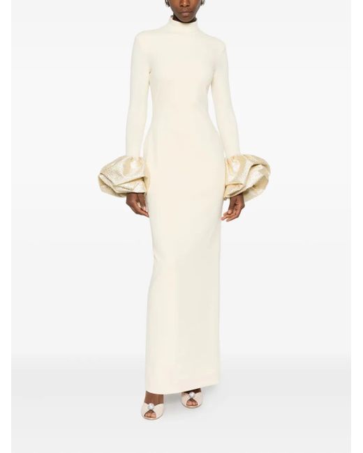 Solace London Long-Sleeve Maxi Dress in White | Lyst Solace London Long-Sleeve Maxi Dress in White | Lyst
