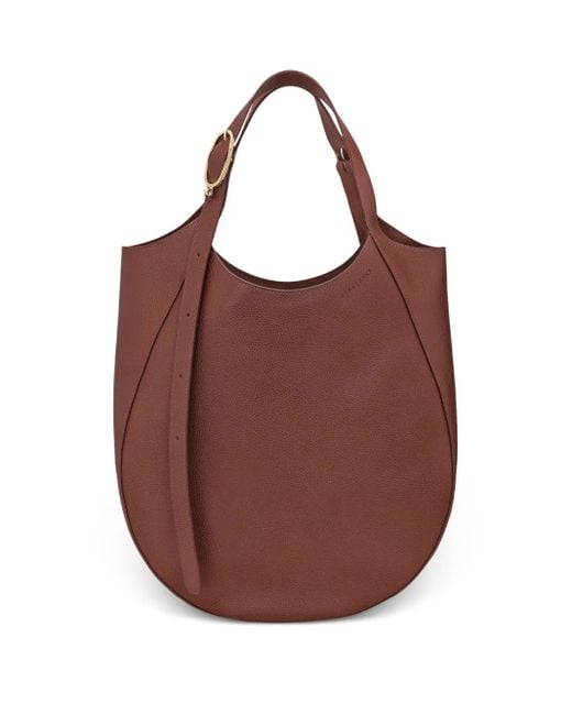 Longchamp Brown Le Foulonné Xl Grained-Leather Tote Bag