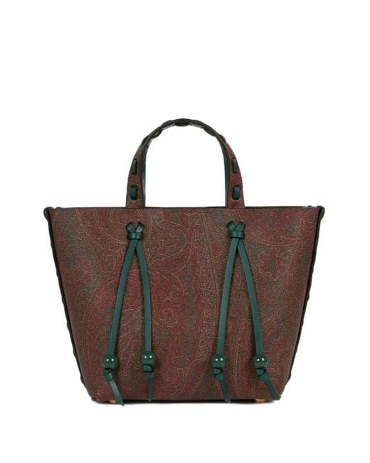 Etro Brown Paisley-Print Tote Bag