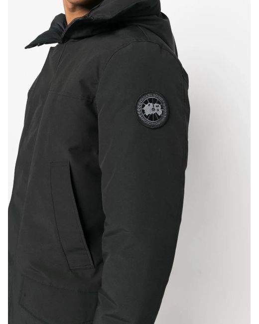 Canada Goose Black Langford Hooded Down Coat for men