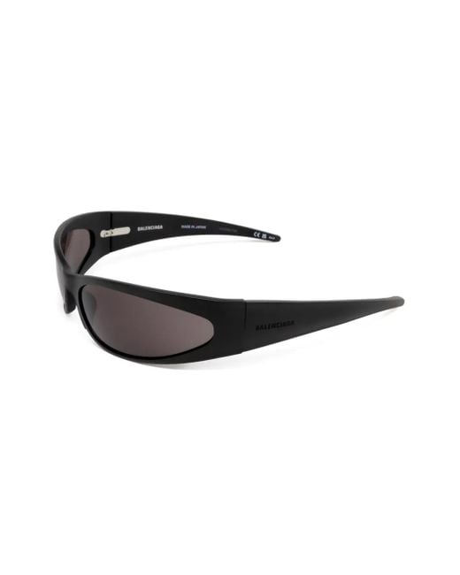 Balenciaga Gray Reverse Xp Wrap Oval-Frame Sunglasses
