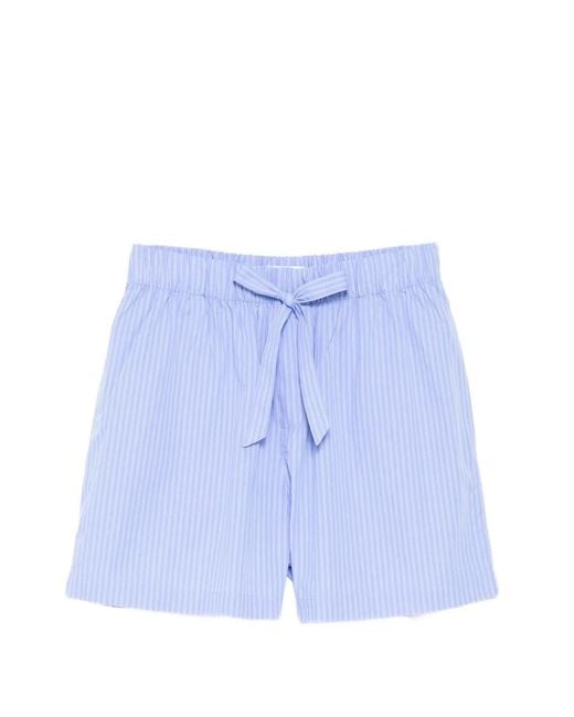 Tekla Blue Poplin Shorts for men