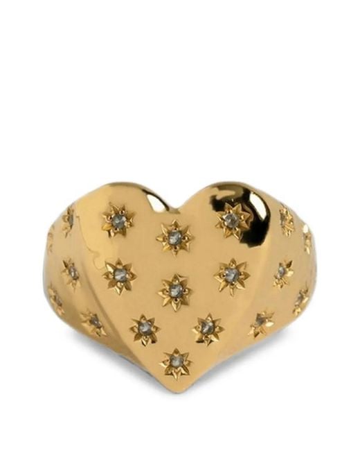 Zadig & Voltaire Natural Heartbreaker Over Strass Ring