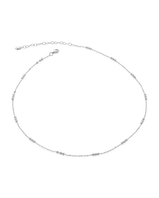 Monica Vinader White Triple-Beaded Chain Necklace