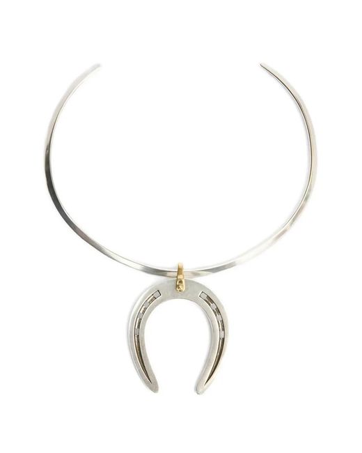 Isabel Marant Natural Horseshoe-Pendant Choker