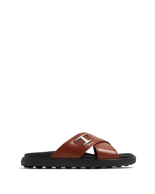 Tod's Red Timeless Leather Sandals for men