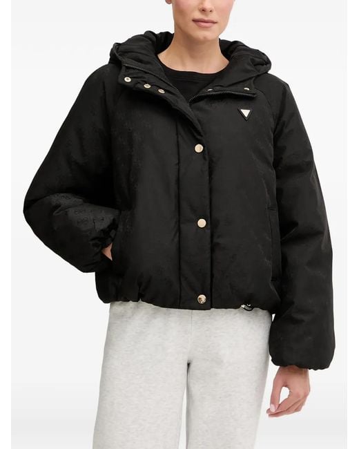 Guess Black 4G Hooded Jacket