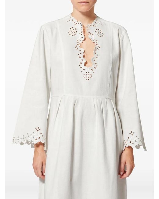 Isabel Marant White Tianny Midi Dress
