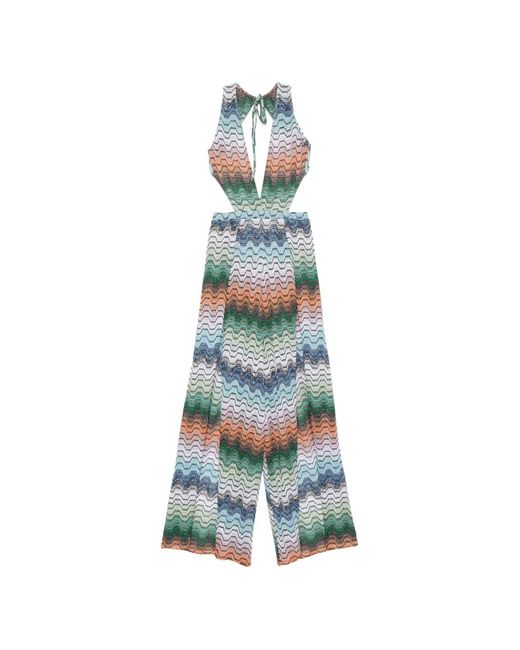 Missoni White Zigzap-Pattern Jumpsuit