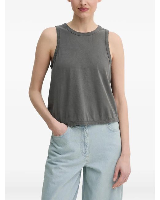Won Hundred Gray Raw-Trim Top