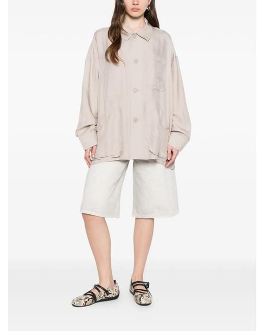 Y-3 White Patch-Pocket Overshirt