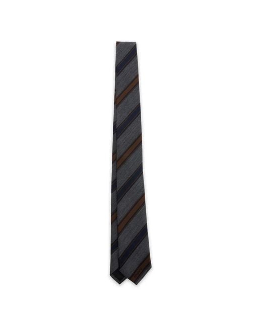Ferragamo White Striped Tie for men