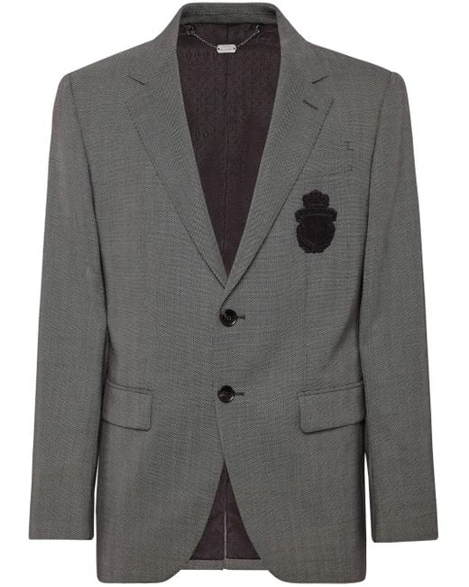 Billionaire Black Single-Breasted Blazer for men