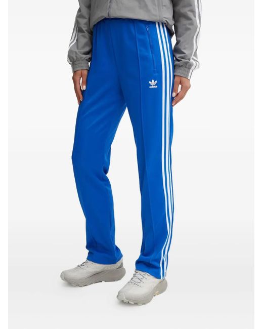 Adidas Blue Three-Stripe Track Pants