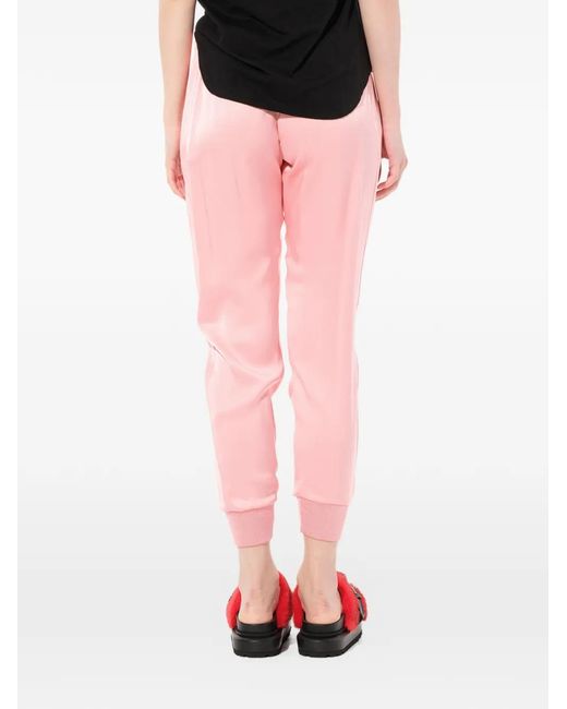 McQueen Pink Satin Organza Track Pants