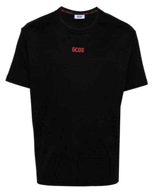 Gcds Black Bling Logo T-Shirt for men