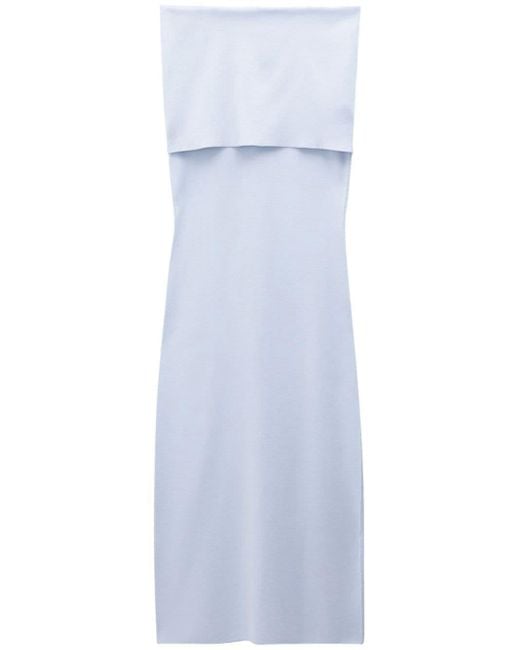 Filippa K Off-shoulder Midi-jurk in het White