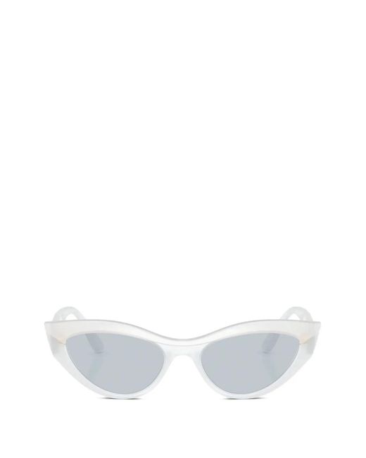 Vogue Eyewear White Cat-Eye Sunglasses