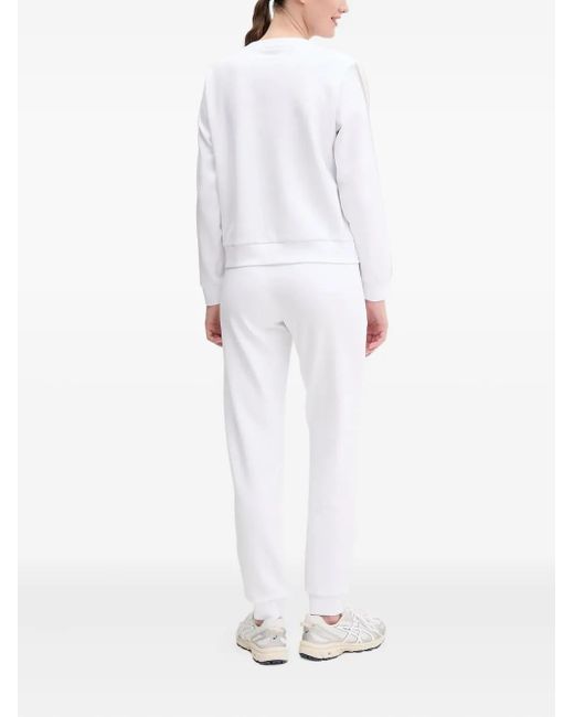 EA7 White Logo-Detail Tracksuit