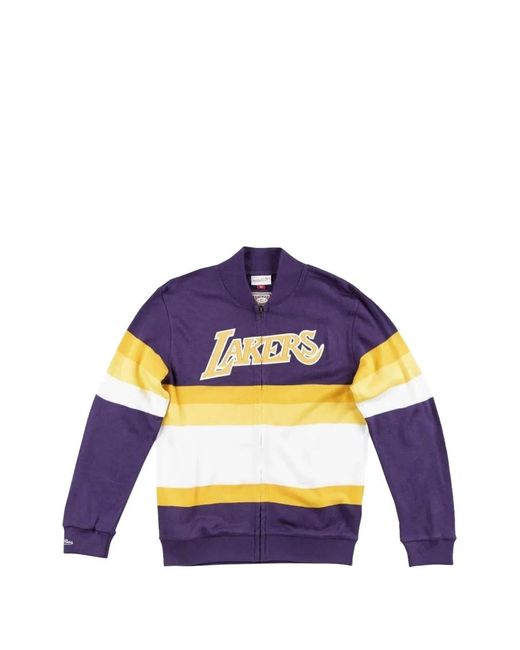 Mitchell & Ness Blue X Nba Los Angeles Lakers Ful- Zip Sweatshirt for men