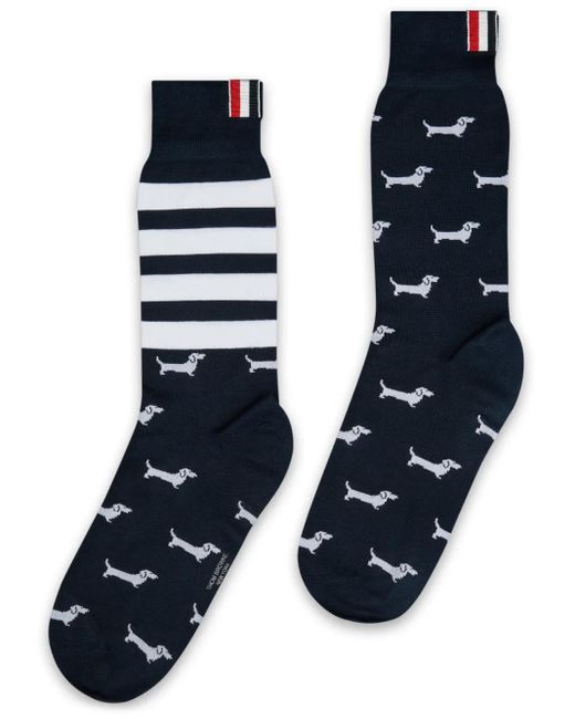 Thom Browne Halbhohe Socken in Blue für Herren