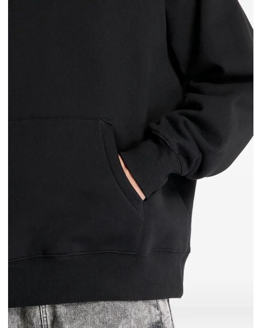 Pleasures Black Neural Logo-Detail Hooded Sweatshirt for men
