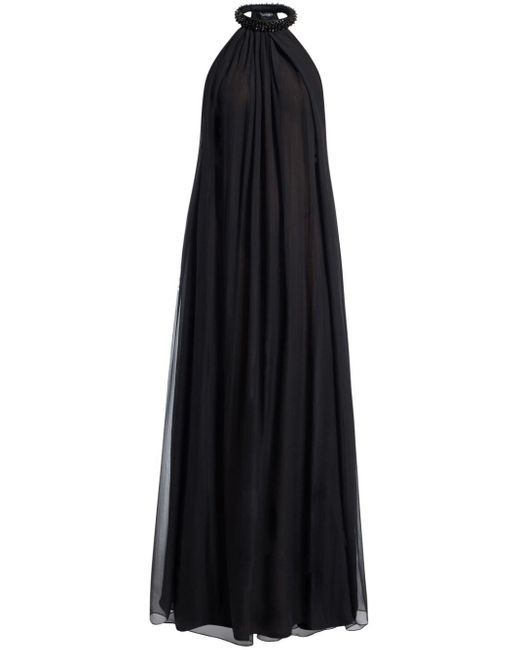 Tom Ford Bead-embellished Halterneck Gown Black
