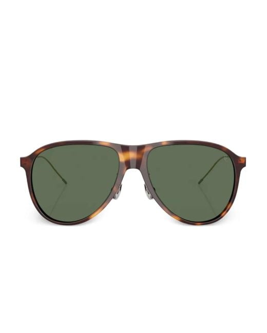 Brunello Cucinelli Green Pilot-Frame Sunglasses for men