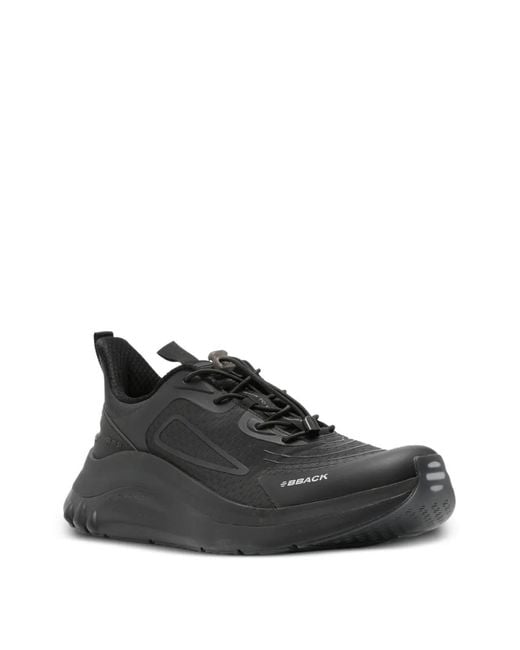 BBACK Black Toggle-Fastening Panelled Sneakers for men