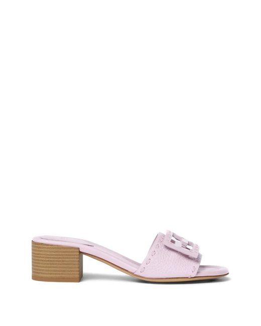 Fendi Pink Baguette Sandals