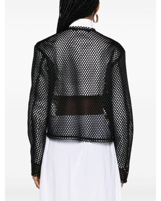 Veste zippée à design perforé Junya Watanabe en coloris Black