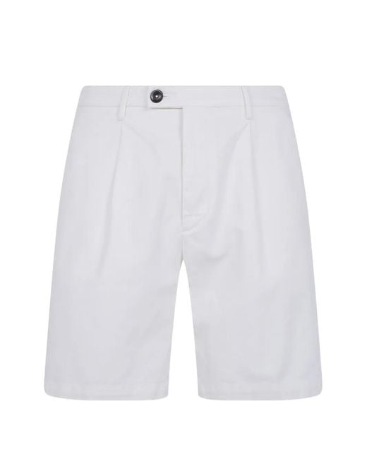 Michael Coal White Harry Pleated Shorts for men