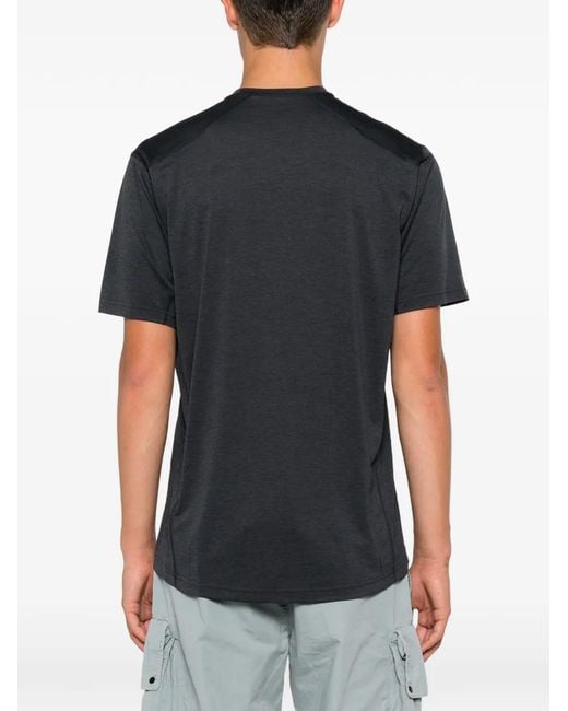 Haglöfs Black Logo-Print Short-Sleeve T-Shirt for men