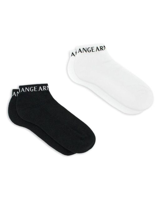 Armani Exchange Socken mit Logo-Intarsie in White für Herren