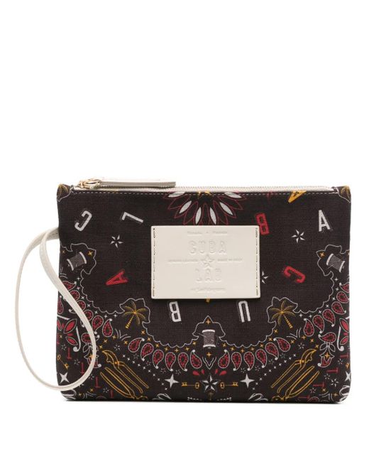CUBA LAB Black Clutch mit Logo-Patch