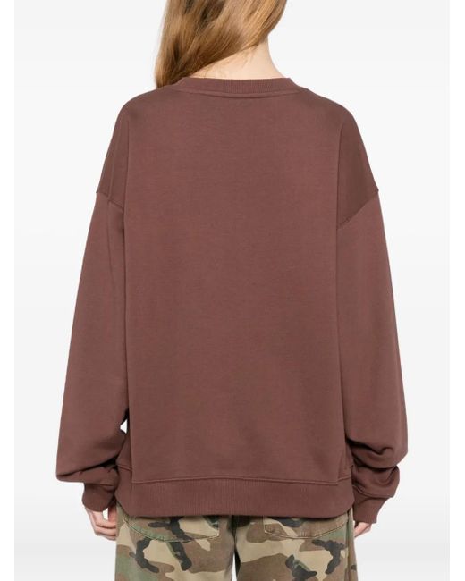 Sky High Farm Brown Graphic-Print Sweater