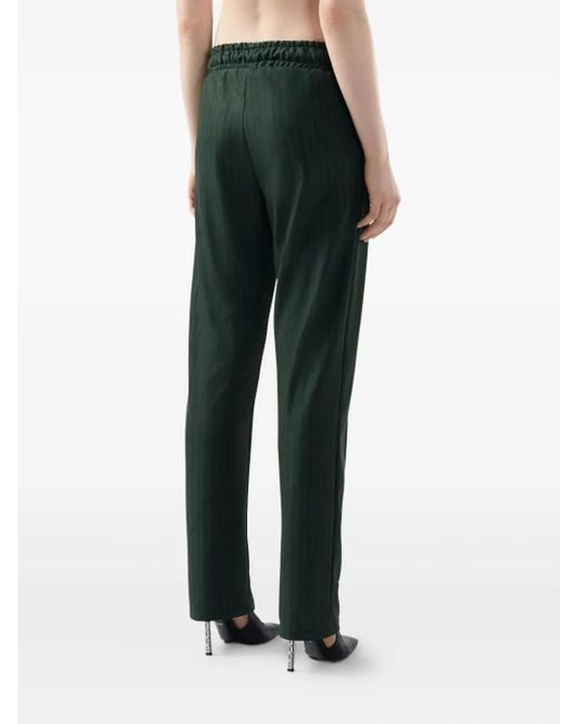 Gcds Green Pinstripe Drawstring Trousers