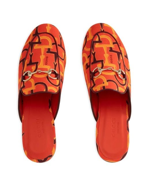 Gucci Red Princetown Mules