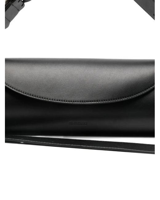 Jil Sander Black Small Cannolo Leather Crossbody Bag for men
