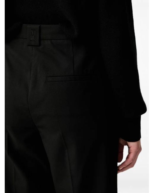 Marc O' Polo Black Pressed-Crease Trousers