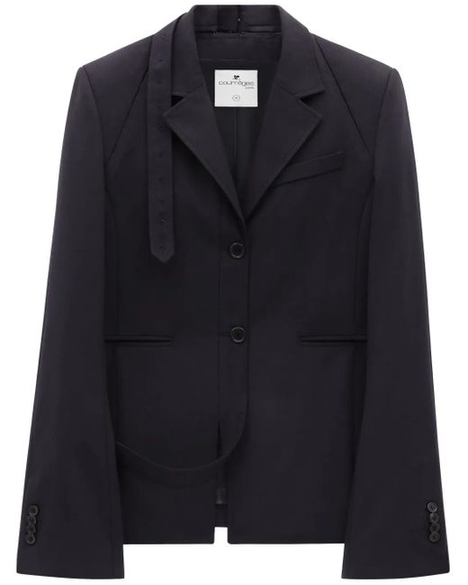 Courreges Blue Wool Blazer