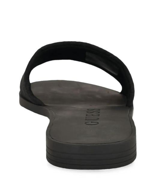 Guess Black Elysone Logo Sandals