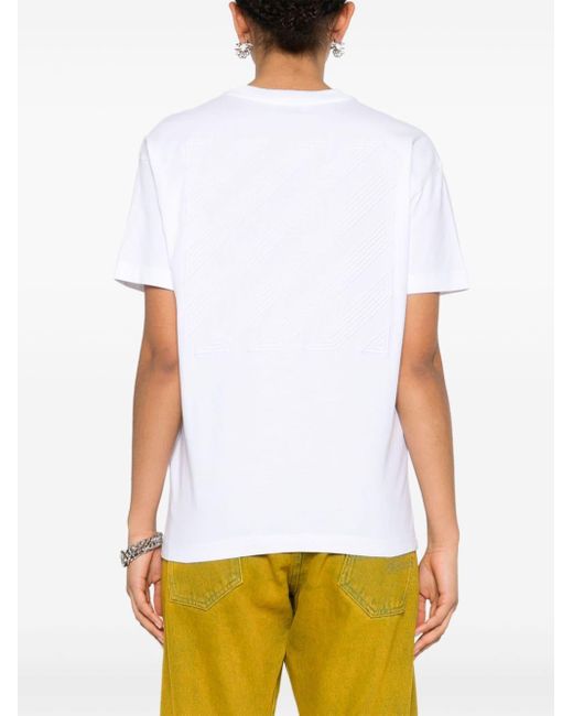 Camiseta con motivo Diag-stripe Off-White c/o Virgil Abloh de color White